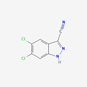 molecular formula C8H3Cl2N3 B1393766 5,6-Dichloro-1H-indazole-3-carbonitrile CAS No. 885278-39-7