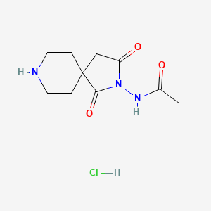 molecular formula C10H16ClN3O3 B13937676 N-(1,3-dioxo-2,8-diazaspiro[4.5]dec-2-yl)Acetamide hydrochloride 