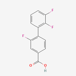 molecular formula C13H7F3O2 B1393768 4-(2,3-Difluorophenyl)-3-fluorobenzoic acid CAS No. 1261625-13-1