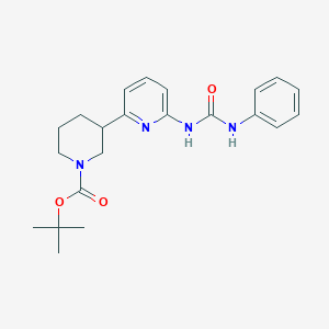 molecular formula C22H28N4O3 B13937700 Tert-butyl 3-(6-(3-phenylureido)pyridin-2-yl)piperidine-1-carboxylate 