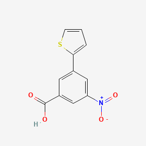 molecular formula C11H7NO4S B1393772 5-Nitro-3-(thiophen-2-YL)benzoic acid CAS No. 1261968-96-0