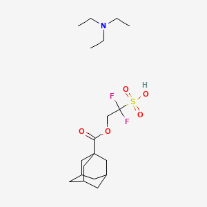 molecular formula C19H33F2NO5S B13937724 Triethylamine 2-((adamantane-1-carbonyl)oxy)-1,1-difluoroethane-1-sulfonate 