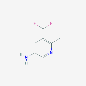 molecular formula C7H8F2N2 B13937738 5-(Difluoromethyl)-6-methylpyridin-3-amine 