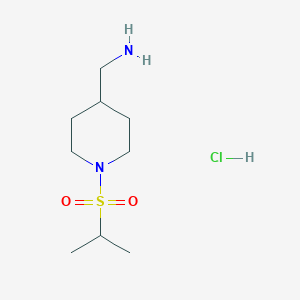 molecular formula C9H21ClN2O2S B1393774 [1-(Isopropylsulfonyl)piperidin-4-yl]methanamine hydrochloride CAS No. 1286263-64-6