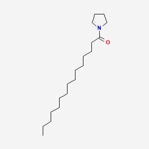 molecular formula C19H37NO B13937745 Pyrrolidine, 1-(1-oxopentadecyl)- CAS No. 56630-55-8