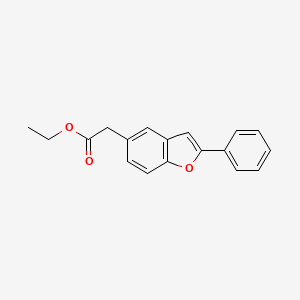 molecular formula C18H16O3 B13937775 Ethyl (2-phenyl-1-benzofuran-5-yl)acetate 