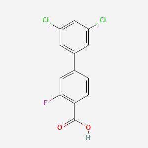 molecular formula C13H7Cl2FO2 B1393783 4-(3,5-Dichlorophenyl)-2-fluorobenzoic acid CAS No. 1261913-97-6