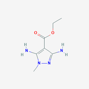 molecular formula C7H12N4O2 B13937852 Ethyl 3,5-diamino-1-methyl-1H-pyrazole-4-carboxylate CAS No. 74440-36-1