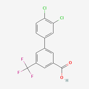 molecular formula C14H7Cl2F3O2 B1393786 3',4'-Dichloro-5-(trifluoromethyl)-[1,1'-biphenyl]-3-carboxylic acid CAS No. 1261930-84-0