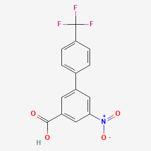 molecular formula C14H8F3NO4 B1393787 5-硝基-3-(4-三氟甲基苯基)苯甲酸 CAS No. 1261858-56-3