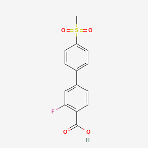 2-Fluoro-4-(4-methylsulfonylphenyl)benzoic acid