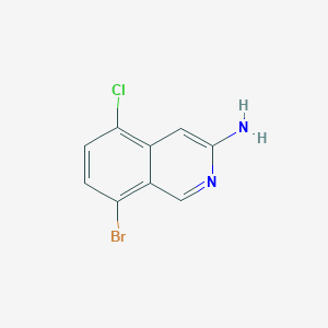 molecular formula C9H6BrClN2 B13937887 8-Bromo-5-chloro-isoquinolin-3-ylamine 