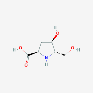 molecular formula C6H11NO4 B139379 (2R,4R,5S)-4-hydroxy-5-(hydroxymethyl)pyrrolidine-2-carboxylic acid CAS No. 159247-18-4