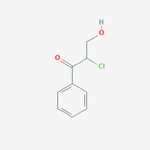 molecular formula C9H9ClO2 B13937909 2-Chloro-3-hydroxy-1-phenylpropan-1-one CAS No. 55056-02-5