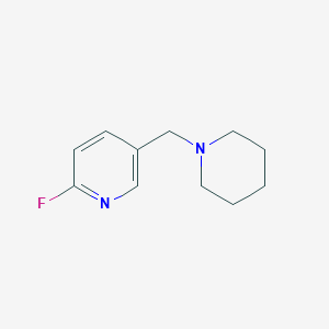 molecular formula C11H15FN2 B1393793 2-Fluoro-5-[(piperidin-1-yl)methyl]pyridine CAS No. 1281677-24-4