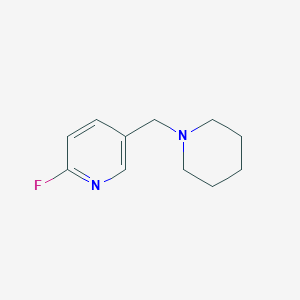 molecular formula C11H15FN2 B1393793 2-Fluoro-5-(piperidin-1-ylmethyl)pyridine CAS No. 1281677-24-4