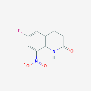 molecular formula C9H7FN2O3 B1393794 6-fluoro-8-nitro-3,4-dihydroquinolin-2(1H)-one CAS No. 1310558-45-2
