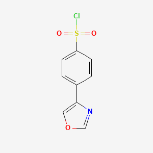 molecular formula C9H6ClNO3S B1393795 4-(Oxazol-4-yl)benzene-1-sulfonyl chloride CAS No. 954368-94-6