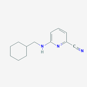 6-[(Cyclohexylmethyl)amino]pyridine-2-carbonitrile