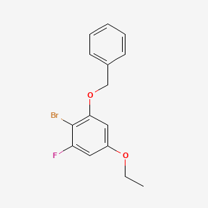 molecular formula C15H14BrFO2 B13937983 1-(Benzyloxy)-2-bromo-5-ethoxy-3-fluorobenzene 
