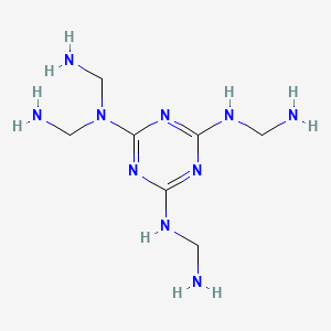 molecular formula C7H18N10 B13938020 n2,n2,n4,n6-Tetrakis(aminomethyl)-1,3,5-triazine-2,4,6-triamine CAS No. 63868-90-6