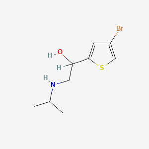 molecular formula C9H14BrNOS B13938036 1-(4-Bromo-2-thienyl)-2-isopropylaminoethanol CAS No. 62673-55-6