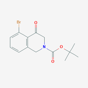 molecular formula C14H16BrNO3 B13938046 tert-butyl 5-bromo-4-oxo-3,4-dihydroisoquinoline-2(1H)-carboxylate 