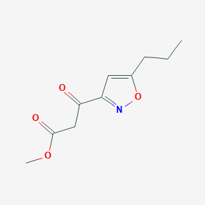 3-Oxo-3-(5-propyl-isoxazol-3-yl)-propionic acid methyl ester