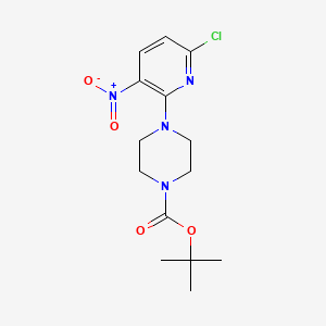 molecular formula C14H19ClN4O4 B1393813 Tert-butyl 4-(6-chloro-3-nitropyridin-2-yl)piperazine-1-carboxylate CAS No. 474330-06-8