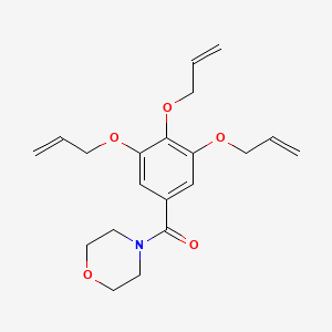 molecular formula C20H25NO5 B13938344 Morpholine, 4-(3,4,5-triallyloxybenzoyl) CAS No. 64038-92-2