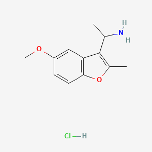 molecular formula C12H16ClNO2 B1393836 1-(5-甲氧基-2-甲基-1-苯并呋喃-3-基)乙胺盐酸盐 CAS No. 1182284-36-1