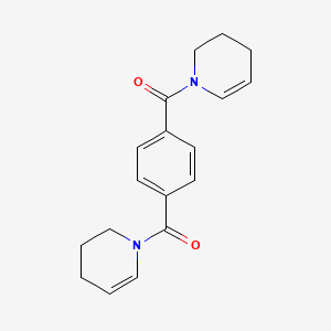 molecular formula C18H20N2O2 B13938386 Pyridine, 1,1'-(1,4-phenylenedicarbonyl)bis(1,2,3,4-tetrahydro- CAS No. 52881-77-3