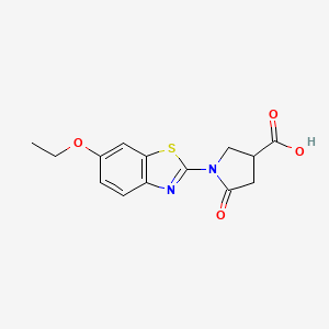 molecular formula C14H14N2O4S B1393839 1-(6-乙氧基-1,3-苯并噻唑-2-基)-5-氧代吡咯烷-3-羧酸 CAS No. 899762-49-3