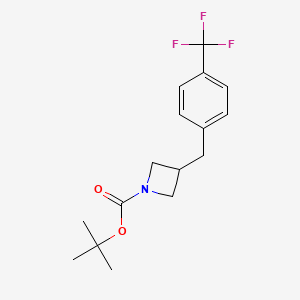 molecular formula C16H20F3NO2 B13938405 Tert-butyl 3-[[4-(trifluoromethyl)phenyl]methyl]azetidine-1-carboxylate 