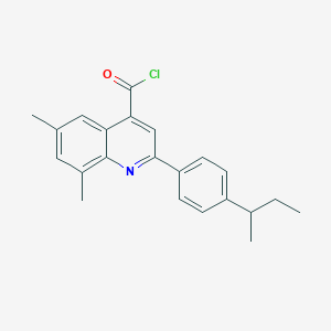 molecular formula C22H22ClNO B1393846 2-(4-Sec-butylphenyl)-6,8-dimethylquinoline-4-carbonyl chloride CAS No. 1160262-75-8