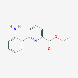 molecular formula C14H14N2O2 B13938465 Ethyl 6-(2-aminophenyl)picolinate 