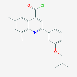 molecular formula C22H22ClNO2 B1393847 2-(3-异丁氧基苯基)-6,8-二甲基喹啉-4-酰氯 CAS No. 1160262-98-5