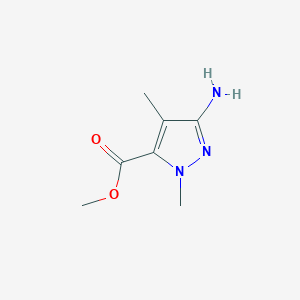 molecular formula C7H11N3O2 B13938488 Methyl 3-amino-1,4-dimethyl-1H-pyrazole-5-carboxylate 