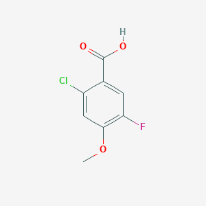 molecular formula C8H6ClFO3 B13938490 2-Chloro-5-fluoro-4-methoxybenzoic acid 