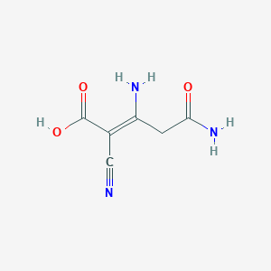 molecular formula C6H7N3O3 B1393850 (2Z)-3,5-diamino-2-cyano-5-oxopent-2-enoic acid CAS No. 1160264-44-7