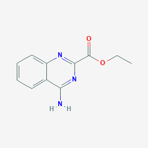 molecular formula C11H11N3O2 B13938538 Ethyl 4-aminoquinazoline-2-carboxylate 