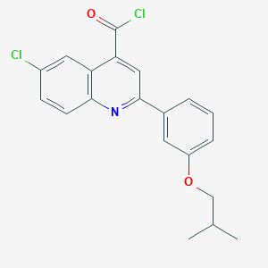 molecular formula C20H17Cl2NO2 B1393855 6-Chloro-2-(3-isobutoxyphenyl)quinoline-4-carbonyl chloride CAS No. 1160263-45-5