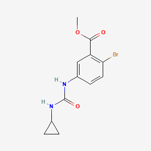 molecular formula C12H13BrN2O3 B13938562 Methyl 2-bromo-5-[[(cyclopropylamino)carbonyl]amino]benzoate 