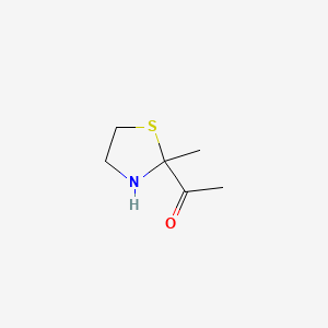 molecular formula C6H11NOS B13938564 2-Acetyl-2-methylthiazolidine CAS No. 51859-53-1