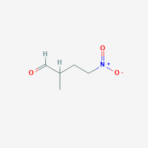 molecular formula C5H9NO3 B13938596 2-Methyl-4-nitrobutanal 