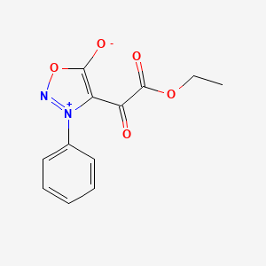 molecular formula C12H10N2O5 B1393864 4-[Ethoxy(oxo)acetyl]-3-phenyl-1,2,3-oxadiazol-3-ium-5-olate CAS No. 1103497-68-2