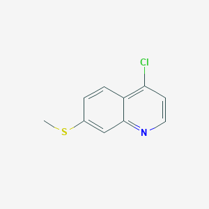 molecular formula C10H8ClNS B13938717 Quinoline, 4-chloro-7-(methylthio)- CAS No. 49713-62-4