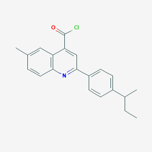 molecular formula C21H20ClNO B1393875 2-(4-Sec-butylphenyl)-6-methylquinoline-4-carbonyl chloride CAS No. 1160253-63-3
