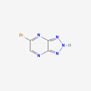 molecular formula C4H2BrN5 B13938756 5-Bromo-1H-[1,2,3]triazolo[4,5-B]pyrazine 