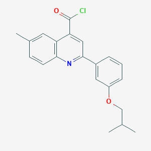 molecular formula C21H20ClNO2 B1393877 2-(3-Isobutoxyphenyl)-6-methylquinoline-4-carbonyl chloride CAS No. 1160253-97-3
